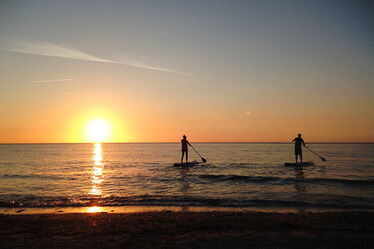 Stand Up Paddling am Salzhaff in Rerik mit ruhigem Wasser